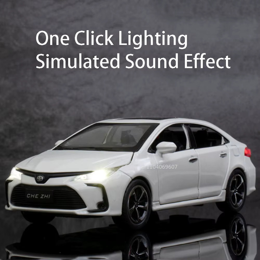MAKEDA Corolla Metalldruckguss-Spielzeugauto, 1:32, mit Licht und Sound - Bild 2