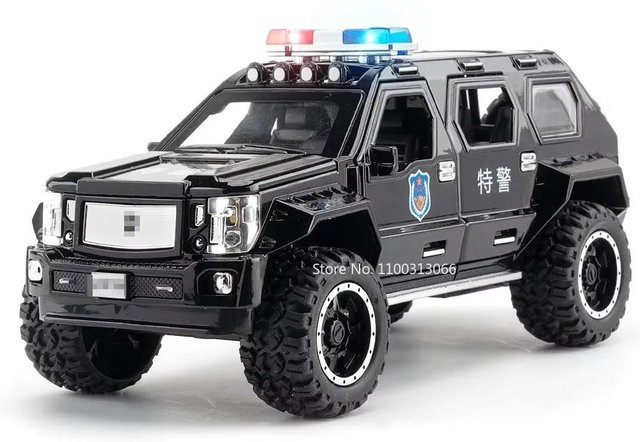 Yiweike Polizeiauto, Modellfahrzeug, 1:24, mit Licht und Ton, ab 14 Jahren - Bild 1