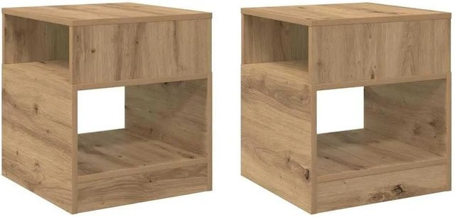 vidaXL Beistelltisch Set 2 Stück Artisan-Eiche Braun B/T/H: 40 x 40 x 45 cm - Bild 1