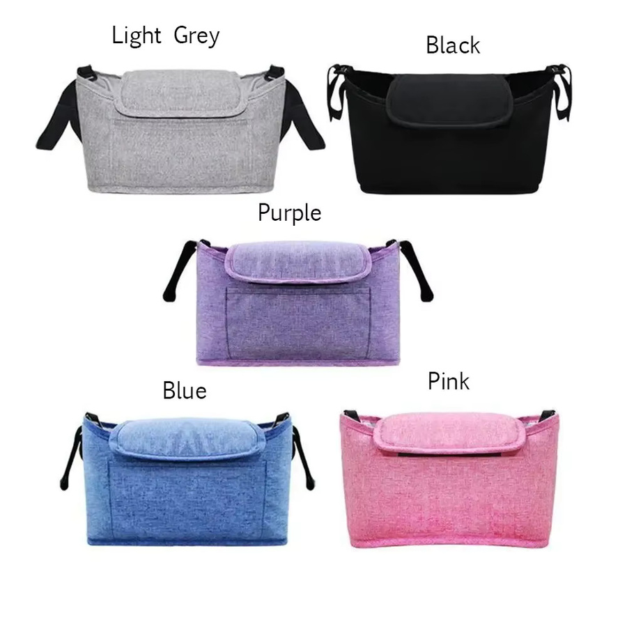 Multifunktionale Kinderwagen-Hängetasche als Baby-Organizer und Mami-Tasche in Grau - Bild 2