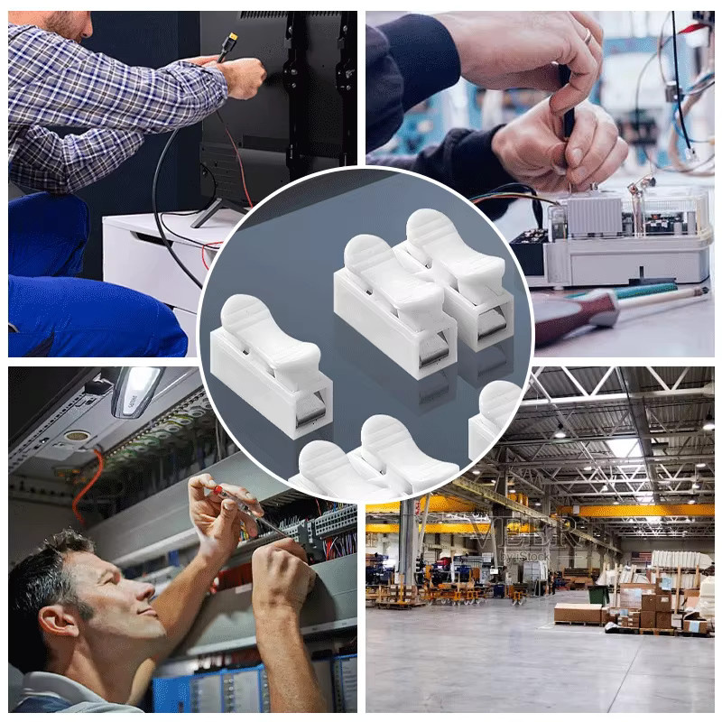 eoopee Universal Push-On Terminal Block Schnellverdrahtungsstecker für Haushaltsgeräte in Weiß - Bild 6