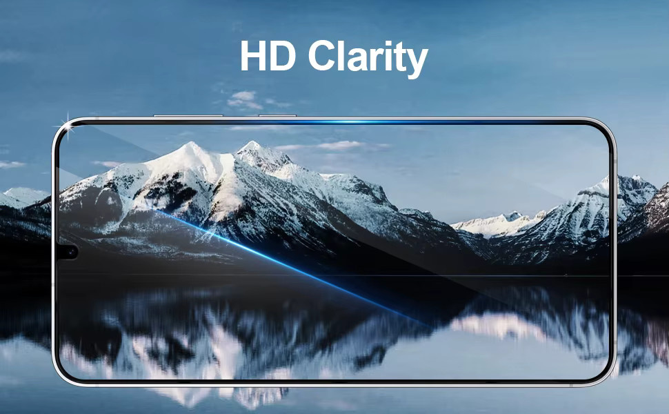 3 Stück Displayschutzfolie aus gehärtetem Glas für Samsung Galaxy S26 S25 S24 S23 S22 Ultra Plus und S24 FE, transparent, kompatibel mit Fingerabdruck-Entsperrung - Bild 4
