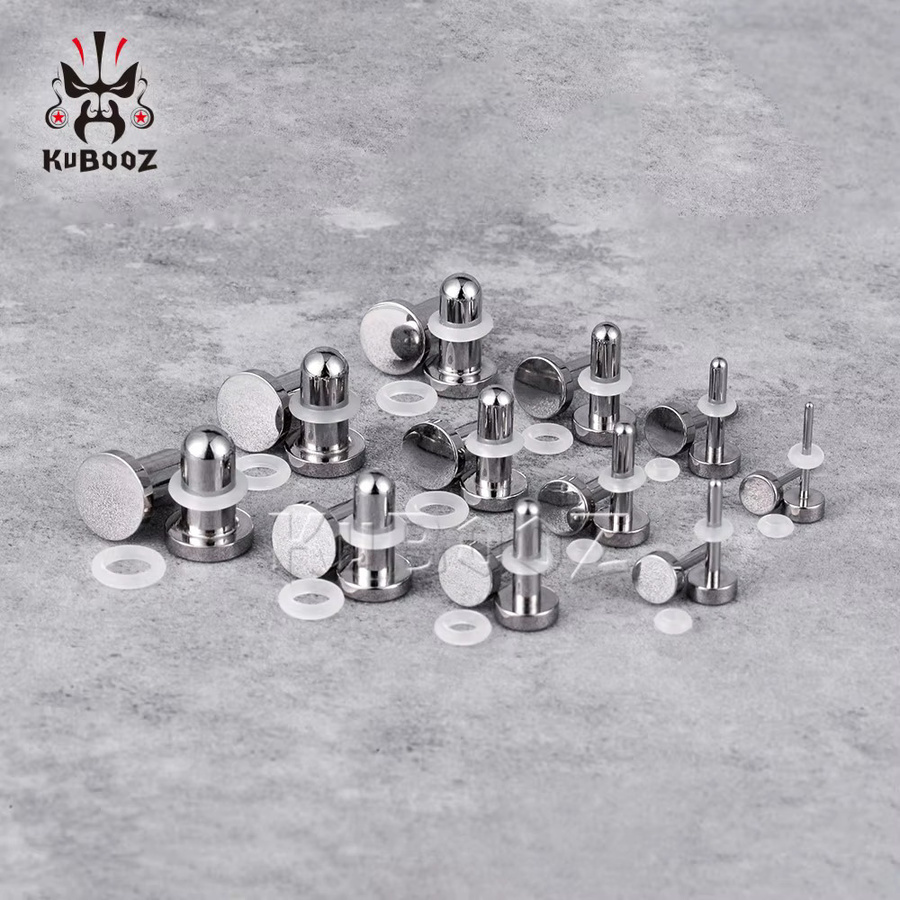 KUBOOZ Ohrringe, Edelstahl, Silber, Unisex, 1–10 mm - Bild 2