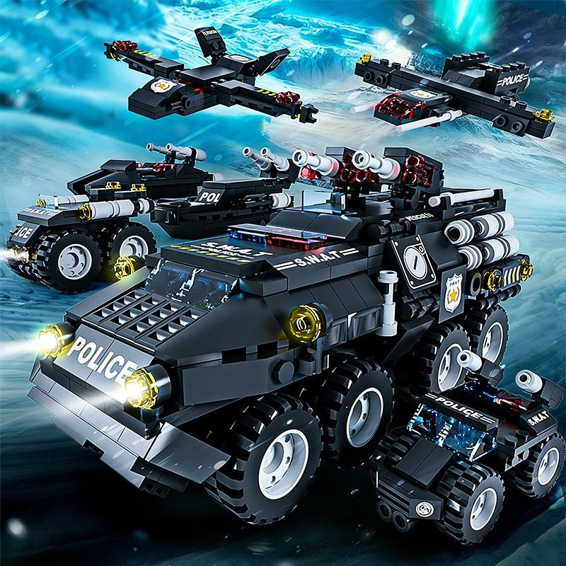 Linyi toy Swat gepanzertes Transportfahrzeug Gebäude Bausteine Set - Bild 5