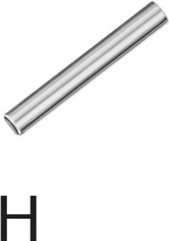 Hazet Verbindungsstift 1100S-H2260 Vierkant massiv 25 mm Durchmesser 5 x 45 mm in Silber - Bild 1