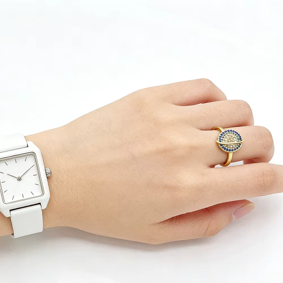 laoyaoyifu Ring, Planet, Zirkonia, Gold, Damen - Bild 2