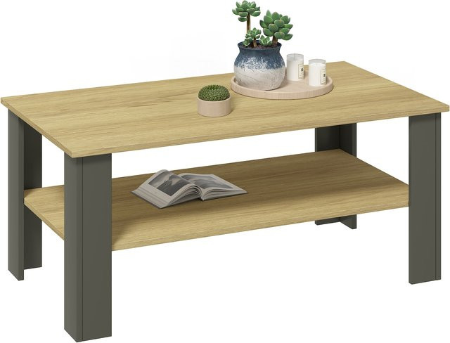 VCM Beistelltisch aus Holz in Braun, minimalistischer Couchtisch für dein Wohnzimmer, H x B x T: 44 x 100 x 55 cm - Bild 1