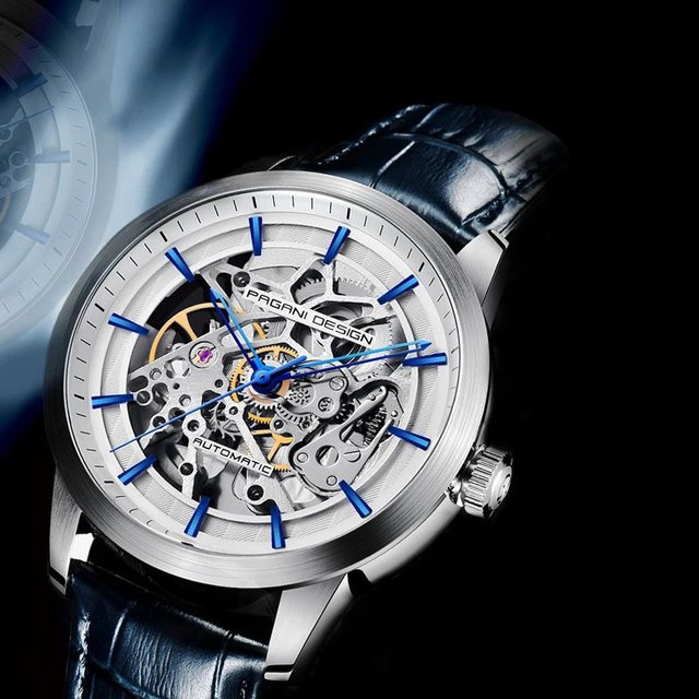 PAGANI DESIGN Armbanduhr, Automatik, Edelstahl, Leder, Herren - Bild 1