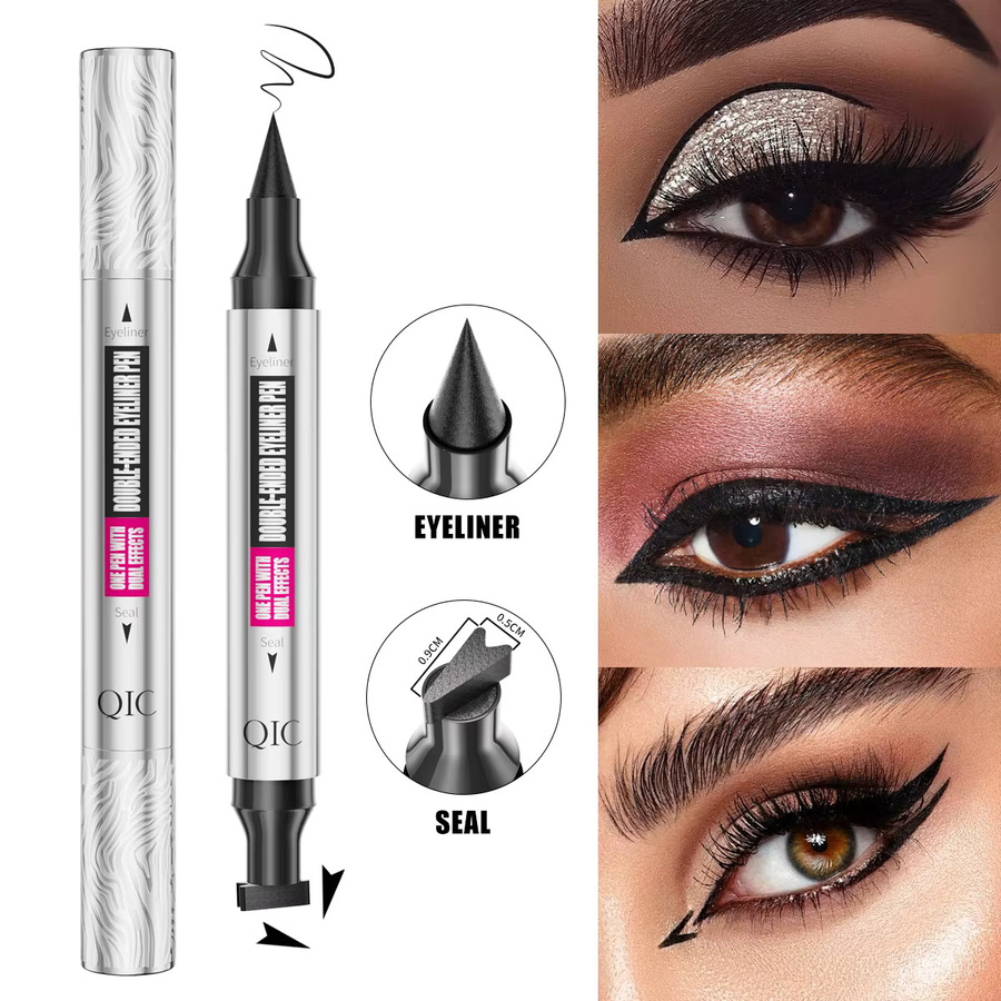 QIC 2-in-1 Eyeliner-Stift, schwarz, matt - Bild 5