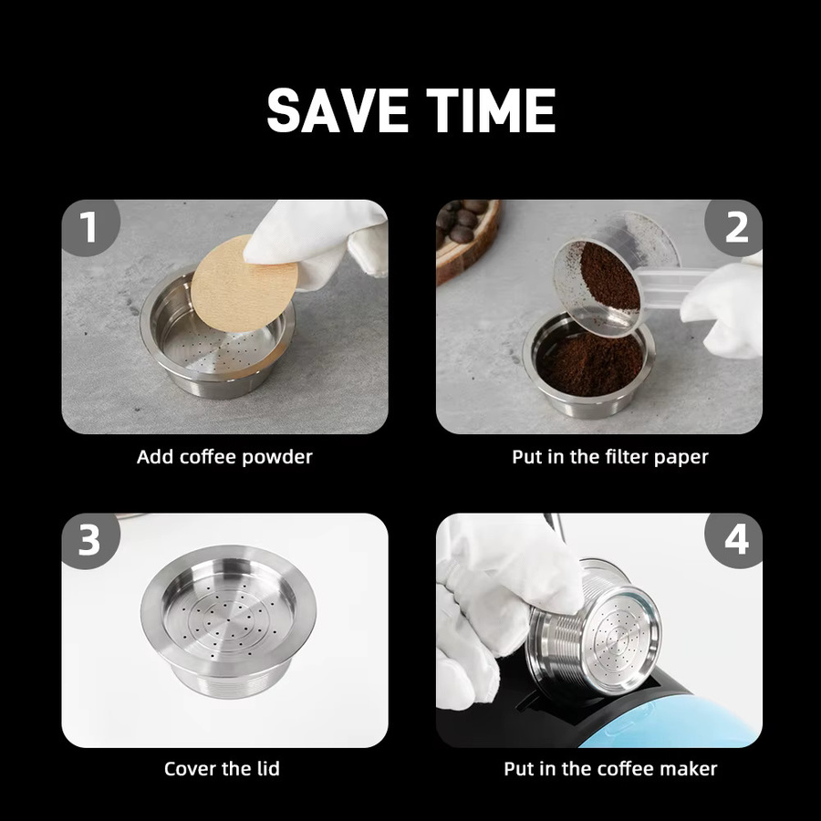 Dalinwell Runde Einweg-Kaffeefilter aus ungebleichtem Papier in Beige und Braun, kompatibel mit Lavazza und Illy Coffee Pods - Bild 5