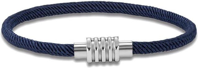 Wickelarmband Edelstahl, Magnetverschluss, Schwarz, Unisex, 19cm - Bild 1