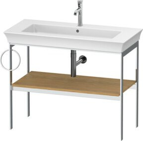 Duravit Waschtisch-Konsole White Tulip in White mit Holzdekor, B/T: 98,4 x 45 cm - Bild 1