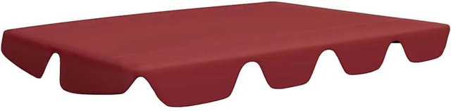 vidaXL Ersatzdach für Hollywoodschaukel aus Polyester in Weinrot B: 150 cm, T: 105 cm, H: 130 cm / 70 cm - Bild 1