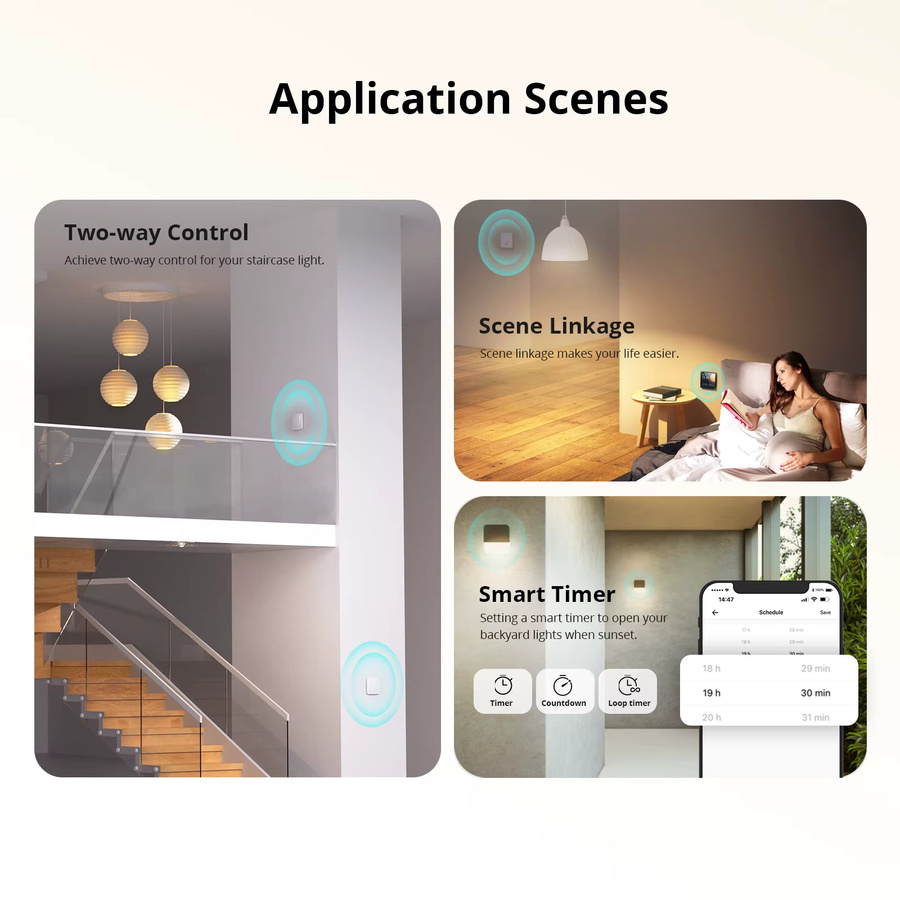 Sonoff ZBMINI-L2 Zigbee DIY Smart Switch Modul in Weiß, kein Neutralleiter erforderlich, 2-Wege-Steuerung für deine Smart Home Automation - Bild 2