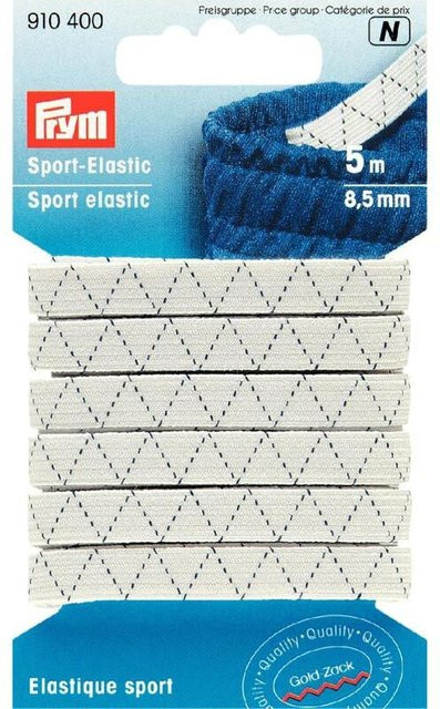 Prym Sport-Elastic Gummi weiß 8,5 mm 5 m - Bild 1