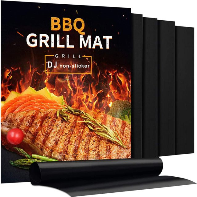 Dongjian Wiederverwendbare BBQ Grillmatte in Schwarz für professionelles Grillen - Bild 1