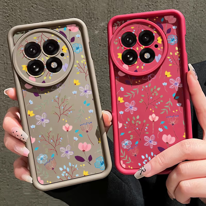 Stoßfeste TPU Handyhülle mit Blumenmuster für OnePlus 15 13 13T 12 13R 12R 11R 5G und OnePlus Nord 5 Ace 5 3 2 in Blau Multicolour - Bild 2