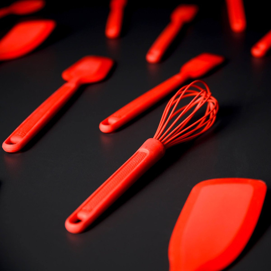 Dr. Oetker Schneebesen Flexxibel Love in Rot aus Silikon, hitzebeständig und spülmaschinenfest - Bild 2