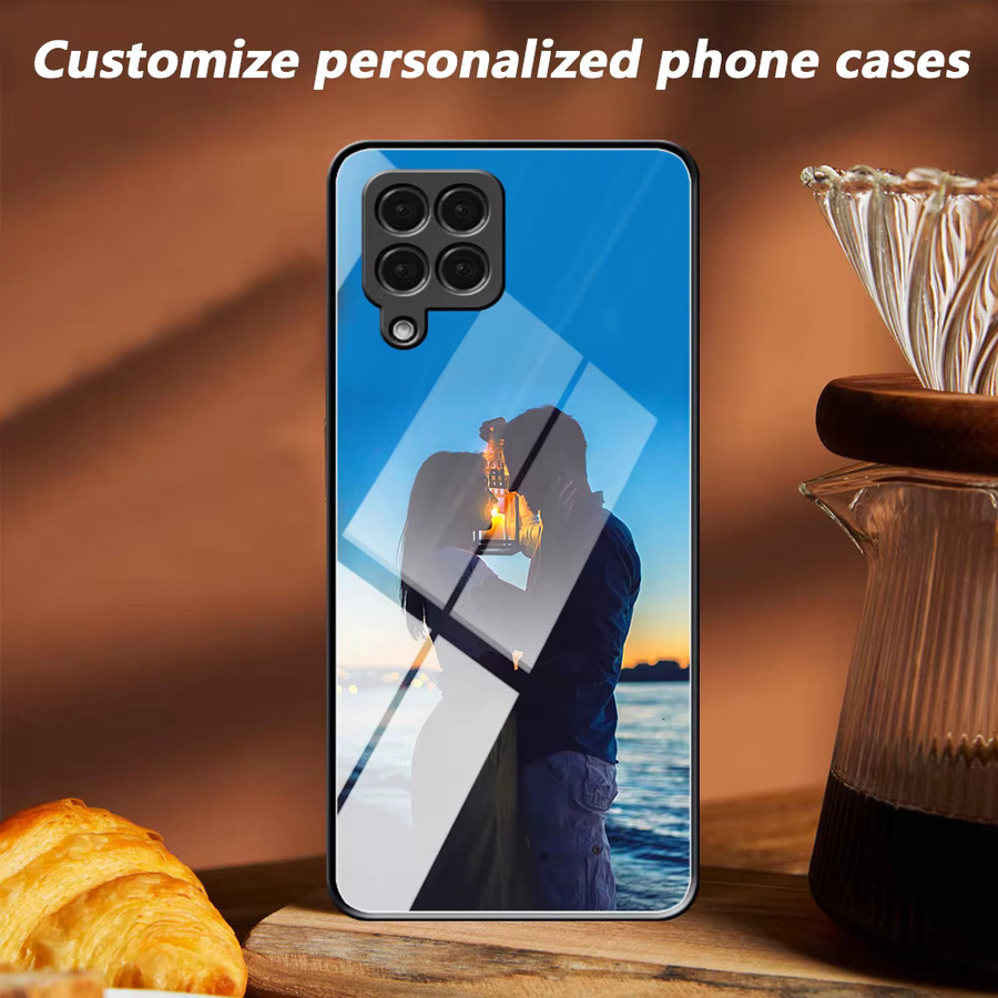 Personalisierte Fotospiegel Handyhülle für Samsung Galaxy A42 A22 A12 M F62 33 32 22 in Schwarz und Mehrfarbig - Bild 2
