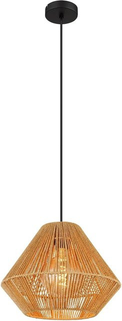 Globo Hängeleuchte Houdini Natur in Beige aus Rattan mit E27 Fassung, Durchmesser: 35 cm - Bild 1