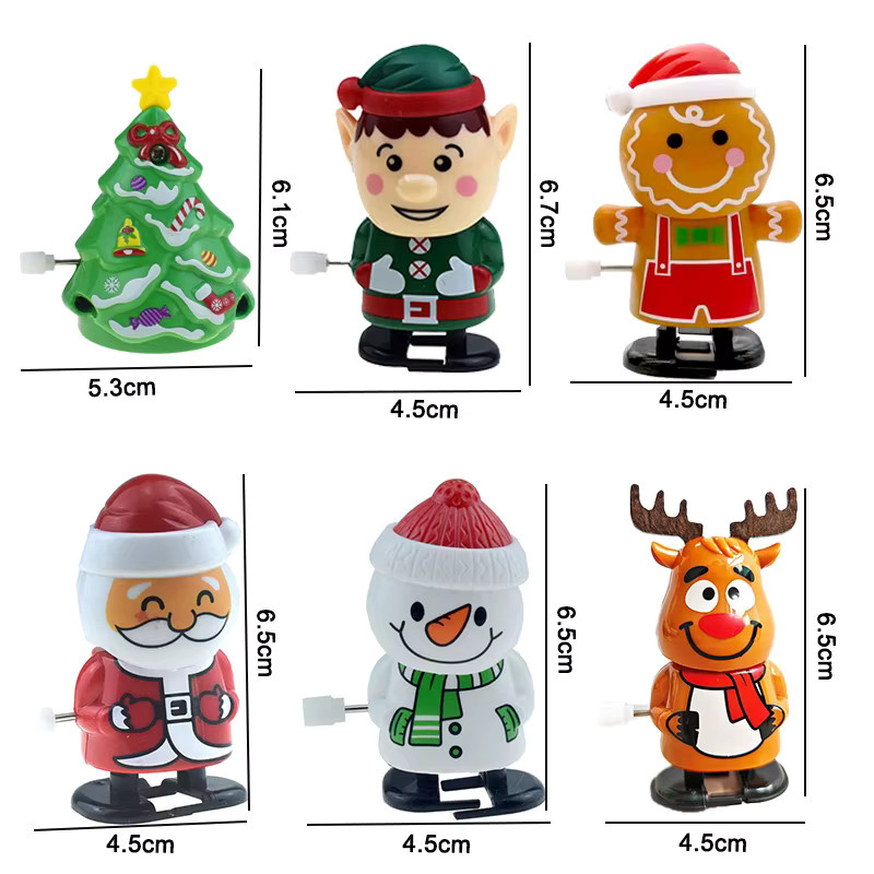 YOCITY Weihnachtliche Mini Wind-up Spring-Spielzeuge Santa Claus und Schneemann in Multicolor als festliche Tischdekoration - Bild 6