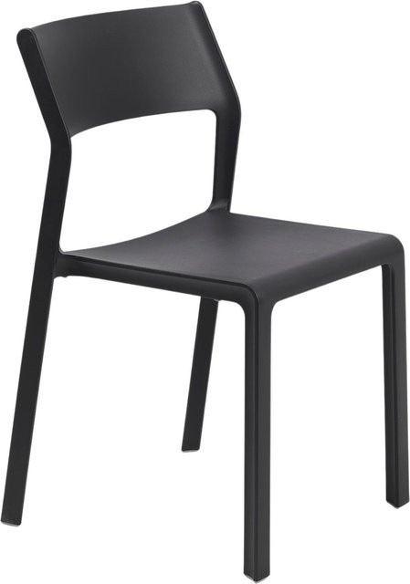 Nardi Trill Bistrostuhl aus Kunststoff in Schwarz Matt für Garten, Balkon und Terrasse - Bild 1
