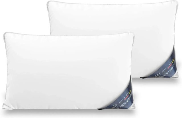 AM Qualitätsmatratzen Premium Daunenkissen 2er Set in Weiß mit 3-Kammer-System, B/H: 70 x 45 cm - Bild 1
