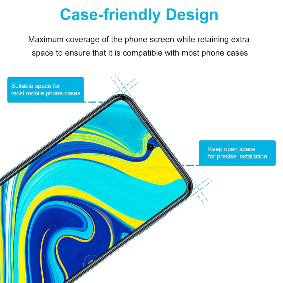 Xiaomi Redmi Note 9 Pro Displayschutzfolie aus gehärtetem Glas, transparent, 2/3/4 Stück - Bild 2
