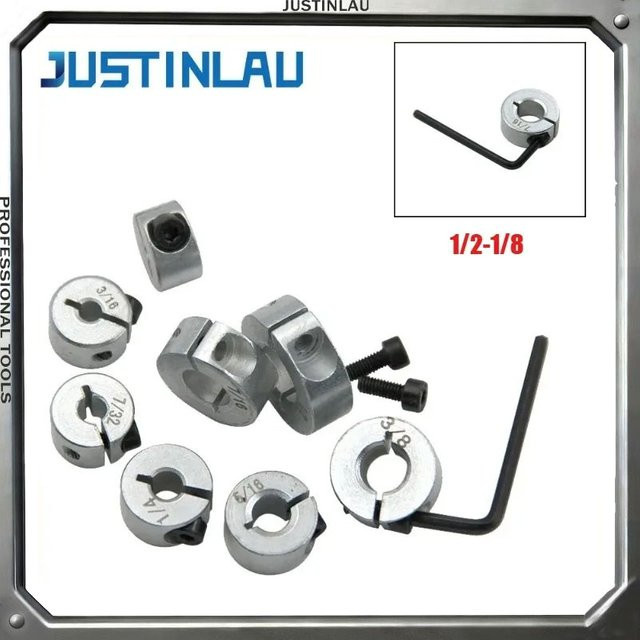JUSTINLAU Positionierungsringe Silber 8 Stück Set mit offener optischer Achse und Schafthülse - Bild 1