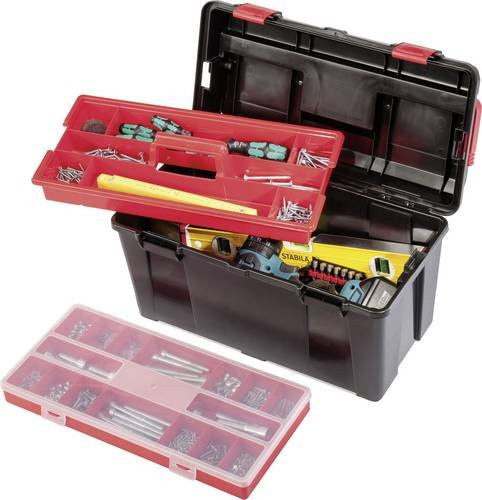 Parat PROFI-LINE Allround M Universal Werkzeugkoffer unbestückt aus Kunststoff, Schwarz, B: 44,5 cm, H: 23,0 cm, T: 23,0 cm - Bild 1