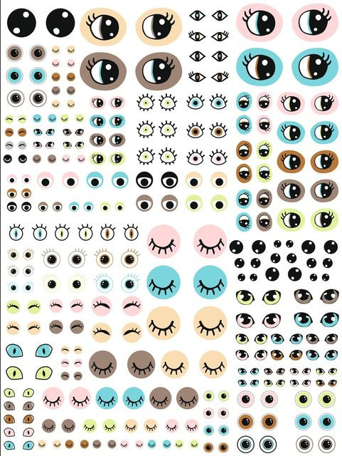 Décopatch-Papier Augen-Pastell in Multicolor - Bild 1
