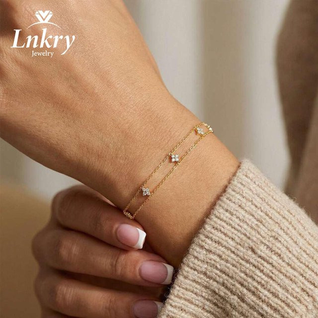 Lnkry Armband, 14K Gold Filled, Moissanit, Damen - Bild 1