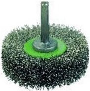 Osborn Rundbürste aus rostfreiem Edelstahl, gewellt, Farbe: Silber, Durchmesser: 70 mm, Drahtstärke: 6 mm - Bild 1