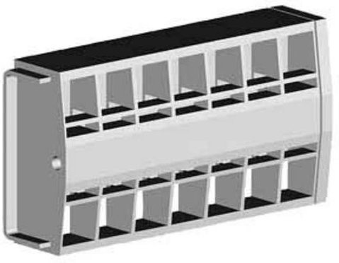 Siemens ALPHA-ZS Steuerleitungsklemme 8GS40043, 7-polig, grau - Bild 1
