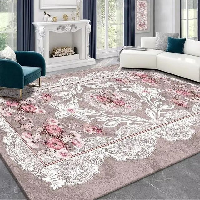 Karpetti Vintage Wohnzimmerteppich Rosa, weich und rutschfest, B/T: 80 x 120 cm - Bild 1