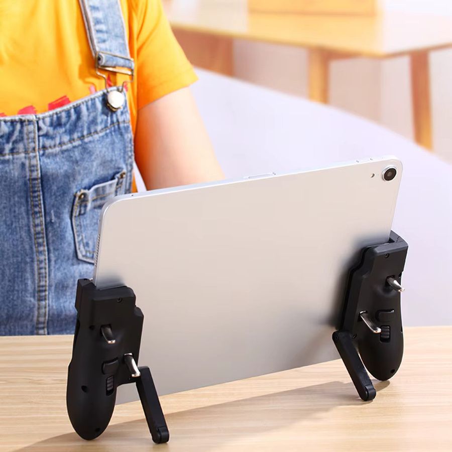 PUBG Mobile Controller Sechs Finger Trigger Gamepad Grip für Tablet und iPad in Schwarz - Bild 5