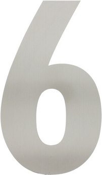 Intersteel Hausnummer 6 XL aus Edelstahl in Silberfarben - Bild 1