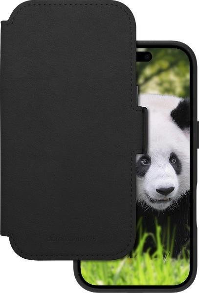 Lynge MagSafe Handy-Klapptasche aus Full-grain Leder für iPhone 17 in Schwarz - Bild 1