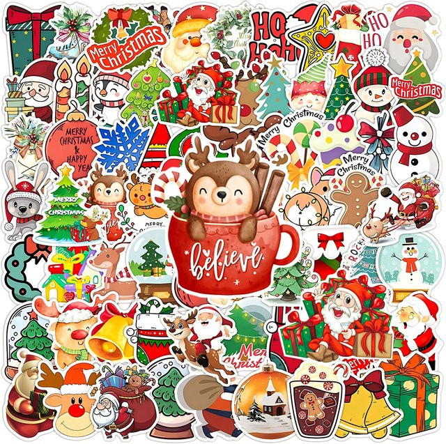Charile Weihnachtsaufkleber, Weihnachtsmann, Aufkleber, 10 Stück - Bild 1