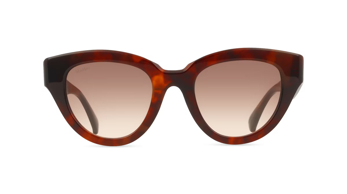Max Mara MM0077 Sonnenbrille, Vollrand, Cat Eye, Acetat, Unisex, beige - Bild 1