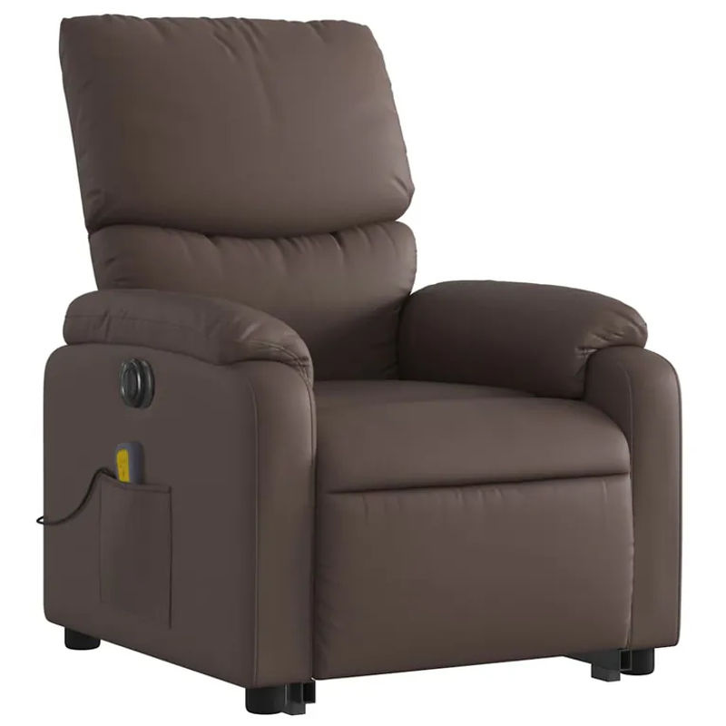Vidaxl Elektrischer Relaxsessel mit Massagefunktion in Braun aus Kunstleder - Bild 5