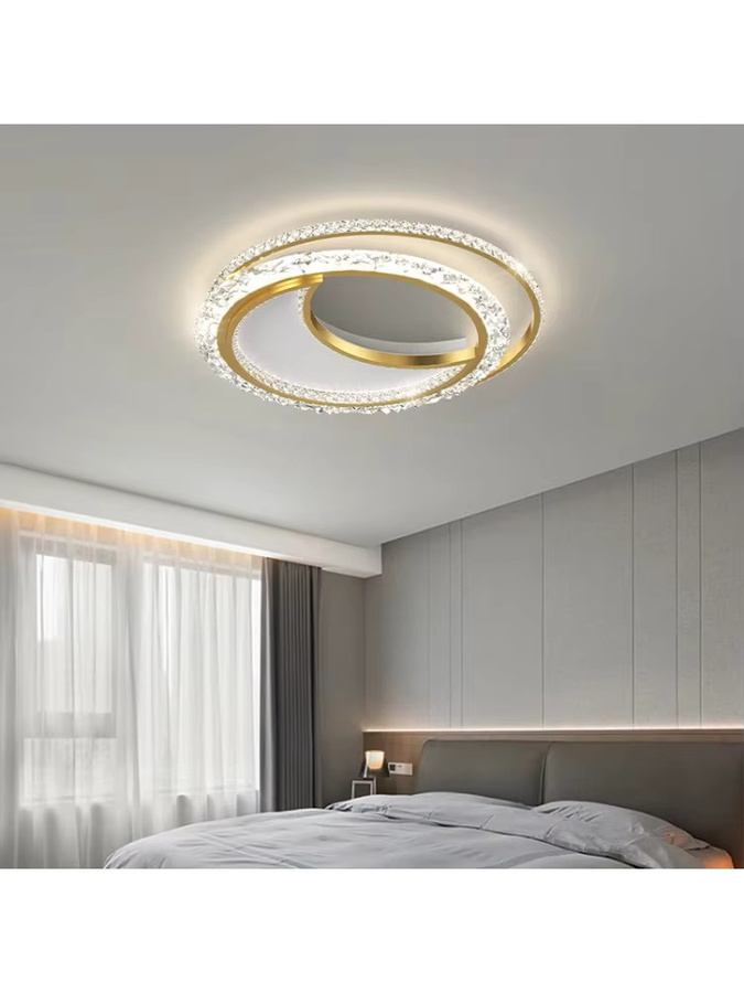 ABCZ LED Deckenleuchte in Gold mit integriertem LED-Licht im modernen Nordic-Design für Schlafzimmer und Kinderzimmer - Bild 2