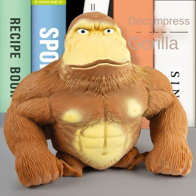 Gorilla-Quetschspielzeug elastischer Anti-Stress-Orang-Utan Fidget 1-teiliges Set - Bild 1