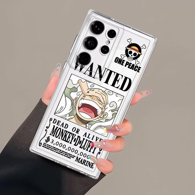 One Piece Luffy Handyhülle für Samsung Galaxy S26 S25 S24 S23 S22 S21 S20 Note 20 Ultra transparent - Bild 1