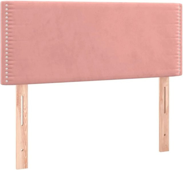 vidaXL Kopfteil aus Samt in Rosa, Breite: 100 cm, Tiefe: 5 cm, Höhe: 78-88 cm - Bild 1