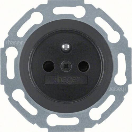 Hager Schutzkontakt-Steckdose Schwarz glänzend WTS1800BG - Bild 1