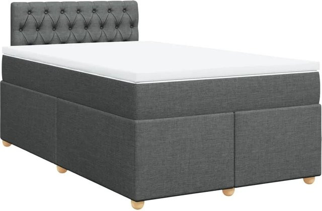 vidaXL Boxspringbett mit Matratze Hybrid-Design in Dunkelgrau, B/T: 120 x 190 cm - Bild 1