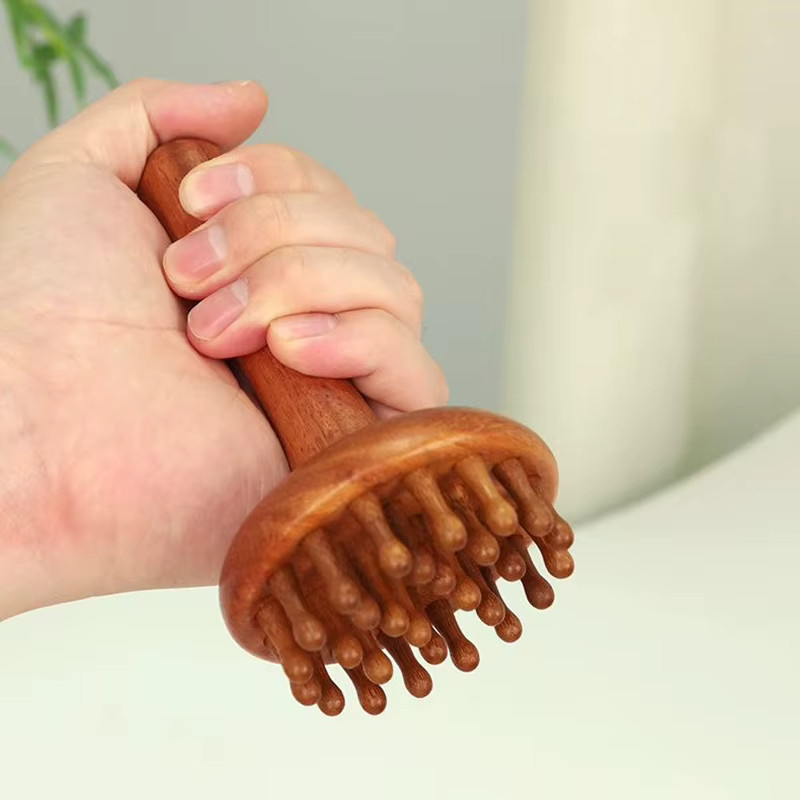 Meridian Gua Sha Massagebürste aus Sandelholz, Unisex - Bild 2