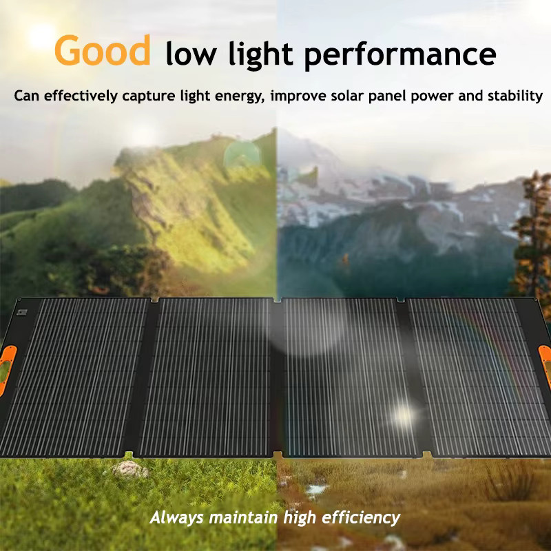 CHUBAN Faltbares Tragbares Solarpanel 420W in Schwarz als Solar-Batterieladegerät für Camping, Wohnmobil und Outdoor-Notstromversorgung - Bild 4