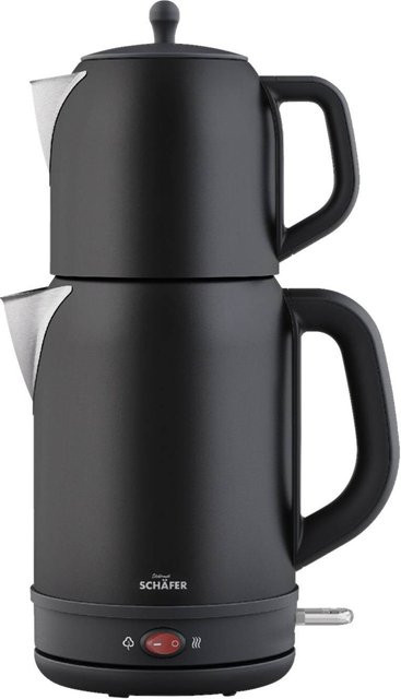 Schäfer Wasser- und Teekocher mit Sieb in Mattschwarz aus Edelstahl und Kunststoff, 1,7 l - Bild 1